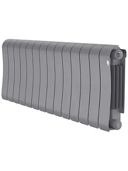 Радиатор биметаллический 14 секций ROYAL THERMO ВШГ:370х1120х90, 1610Вт Silver Satin, НС-1683526
