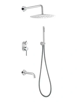 Душевая система Boheme 464-2-WCR встраиваемая,верхний/ручной душ, с изливом, белый+хром
