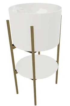 Раковина AeT 440х440х300 с отверстием под смеситель, белая глянцевая L806T0R1V0100