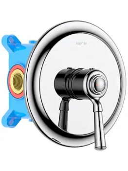 Смеситель для душа Aquatek AQ1566CR встраиваемый, однозахватный, цвет: хром