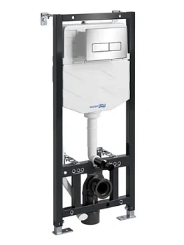 Инсталляция для унитаза WasserKRAFT с клавишей смыва, цвет: хром 10TLT.010.ME.CH03