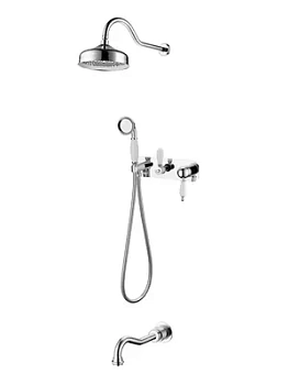 Душевая система Boheme Chromo 268 встраив, верхний душ 208мм, лейка 77мм,излив,хром