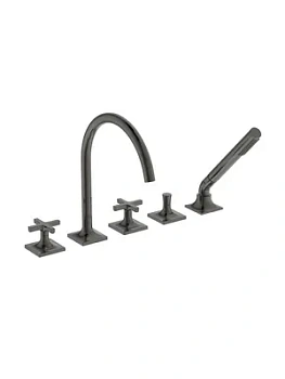 Ideal Standard Смеситель для ванны/душа BD164A5 набортный, двухзахватный, серый