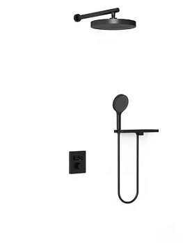 Душевая система Vincea термостатическая,с полкой,верхний и ручной душ,черный VSFW-3I21MT2RMB