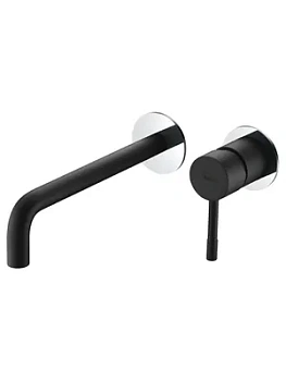 Смеситель Boheme 465-BCR для раковины, встраиваемый, однозахватный, черный+хром