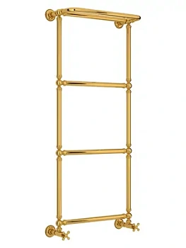 СУНЕРЖА 1386 Полотенцесушитель 1260х500 золото, с полкой, нижнее подкл. 03-0281-1250