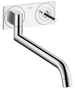 Смеситель Axor 38815 для кухни однозахватный настенный, телескопический излив 330-500мм,хром