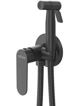 Смеситель с гигиеническим душем CEZARES -DIF-NOP встраиваемый, нерж. сталь, черный матовый