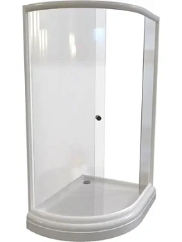 Душевой уголок Радомир (1200х900х1960) правый, стекло прозрачное, профиль белый, низкий поддон