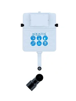 Смывной бачок скрытого монтажа Aquatek для напольных унитазов, с отводом INS-0000019