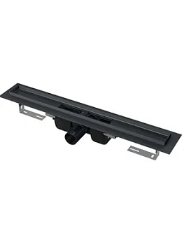Душевой лоток Alcaplast APZ1BLACK-300 с сифоном L=300мм Н=100мм нерж.ст, для перфор.решетки