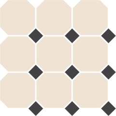Octagon White Black Dots 30x30 см