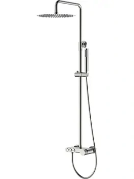 Душевая система Boheme 128-NB.2 настенная, с изливом, верхний/ручной душ, никель браш