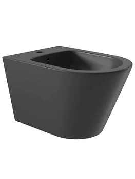 Биде подвесное Aqueduto 365х525х320, черный матовый, отверстие под смеситель CON0340