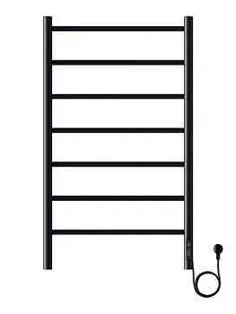 Полотенцесушитель электрический toHit 7 (500х900мм) 115Вт, нерж.сталь, кноп.панель, черный