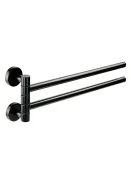 Migliore Полотенцедержатель настенный, двойной, поворотный 350мм, черный матовый 31765