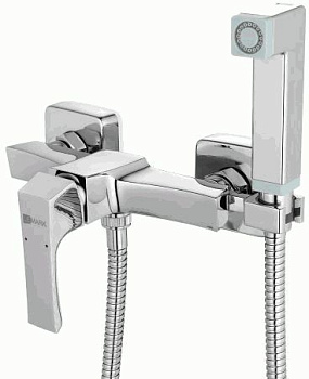 Смеситель настенный Lemark LM4518C однозахватный, с гигиеническим душем, хром