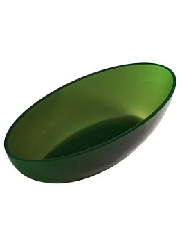 Прозрачная ванна Abber (1800х850) отдельностоящая, донный клапан, зеленая AT9702Emerald