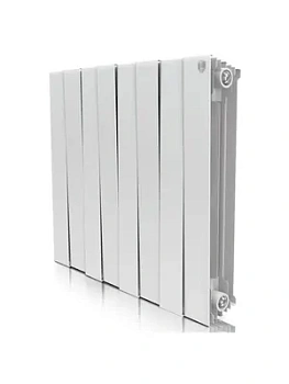 Радиатор биметаллический, 8 секций ROYAL THERMO ВШГ:591х640х100 1512 Вт Bianco Traffico