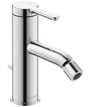 Смеситель Duravit для биде однозахватный с донным клапаном, хром C12400001010