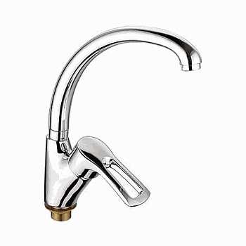 Смеситель Ledeme Н25 для кухни, поворотный излив, однозахватный, хром L5925