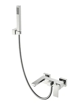 Смеситель Boheme 473-NB для ванны/душа, настенный, однозахватный, с ручным душем, никель браш