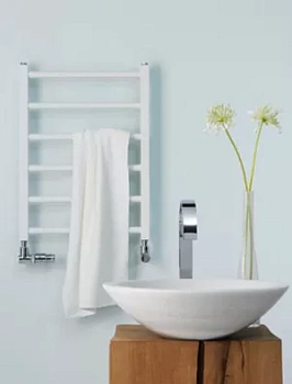 Полотенцесушитель нерж. сталь Zehnder STX-100-045 (1040х450) водяной, цвет: белый