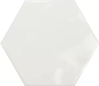 Geometry Hex White Glossy Brillo 15X17.3