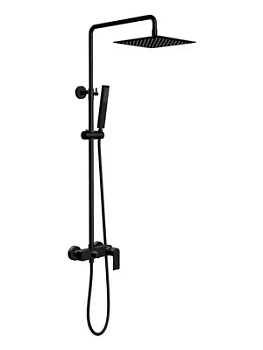 Душевая система Aquatek AQ2465MB для душа, однозахватный, верхний и ручной душ, черный матовый