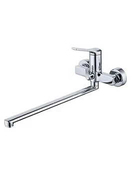Смеситель Iddis для ванны/душа PARSB02i10WA длинный излив, настенный, однозахватный, хром