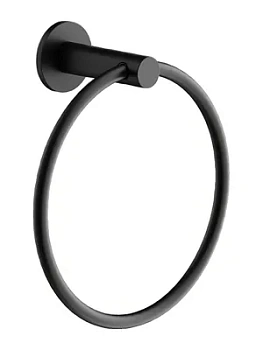 Полотенцедержатель SANCOS 188мм, кольцо, настенный, латунь,черный матовый SC9029MB