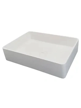 Раковина накладная ABBER (550х375х140) искусственный камень, белый матовый AS2634