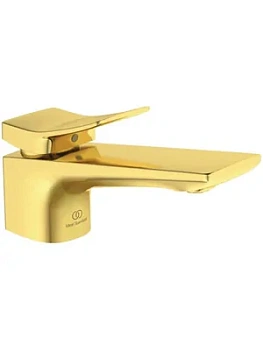 Смеситель для раковины Ideal Standard BC753A2 однозахватный, с донным клапаном, золото шлиф