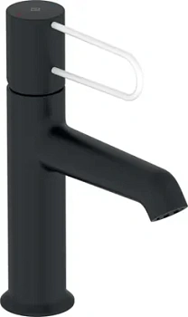 Смеситель Jacob Delafon E21028-00-BL для раковины, донный клапан, черный/белый