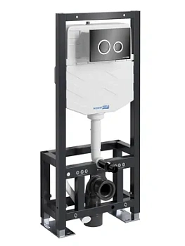 Инсталляция для унитаза WasserKRAFT с клавишей смыва, цвет: черный 61TLT.010.ME.PB01