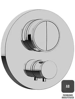 Смеситель для ванны/душа Almar термостат, встраиваемый на 2 потребителя, цвет черный брашированный E176632.AB