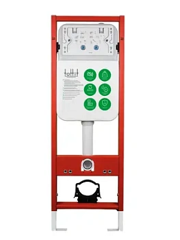 Инсталляция toHit Compact для подвесного унитаза 1130х370х150мм без клавиши и крепежа