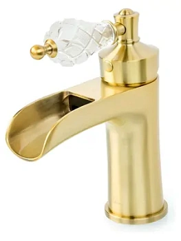 Смеситель Boheme 201-CRST для раковины, на 1 отверстие, однозахватный, низкий излив, бронза