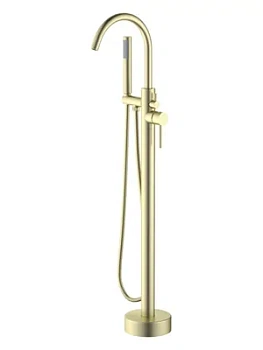 Смеситель для ванны/душа Aquatek AQ1345BG напольный, однозахватный, с руч. душем, зол. шлиф