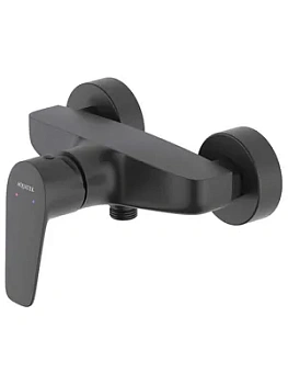 Смеситель для душа Aquatek AQ1160MB настенный, однозахватный, цвет: черный матовый