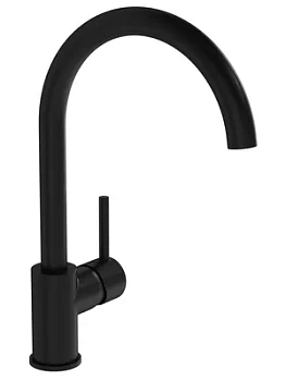 Смеситель для мойки Vitra A4209136EXP однозахватный, излив 189мм, матовый черный