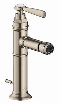 Смеситель Axor 16526820 для биде однозахватный, с донным клапаном, шлифованный никель