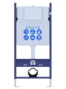Инсталляция Aquatek Eсo Standart 50 для подвесного унитаза, двухрежимная, без клавиши INS-0000014