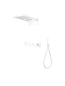 Душевая система Boheme 130-MW встраиваемая, верхний/ручной душ, белый мат