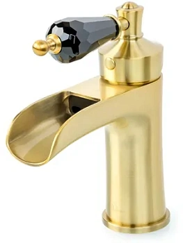 Смеситель Boheme 201-BSW для раковины, на 1 отверстие, однозахватный, низкий излив, бронза