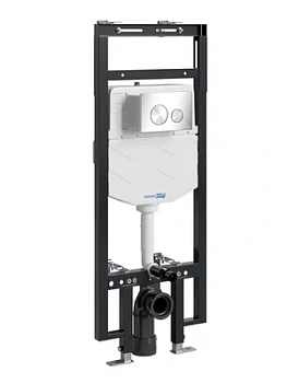 Инсталляция для унитаза WasserKRAFT с клавишей смыва, никель 58tlt.010.me.bn02