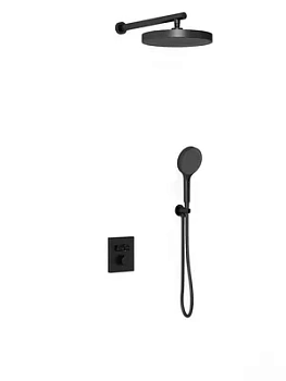 Душевая система Vincea встраиваемая,термостат.,верхний и ручной душ,черный VSFW-3I21MT2MB