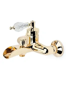 Смеситель Boheme 213-CRST для ванны/душа, настенный, однозахватный, без душ гарнитура, золото
