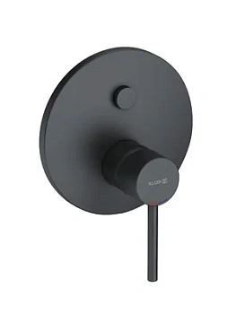 Смеситель KLUDI для ванны/душа встраиваемый однорычажный, PUSH&SWITCH, черный матовый 386593976