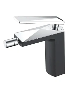 Смеситель Boheme 376-B для биде, на 1 отверстие, однозахватный, черный+хром